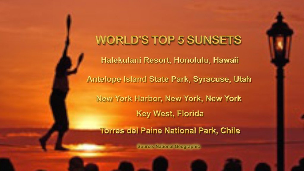 top sunsets
